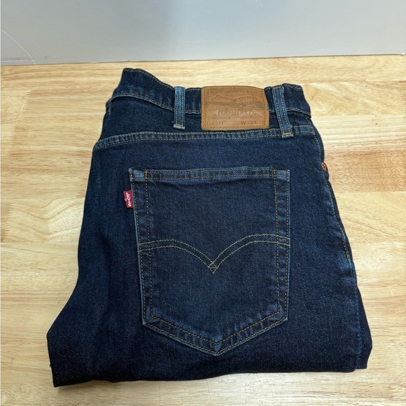 Levi's Men's Straight Jeans - Dark Blue - Picture 1 of 4